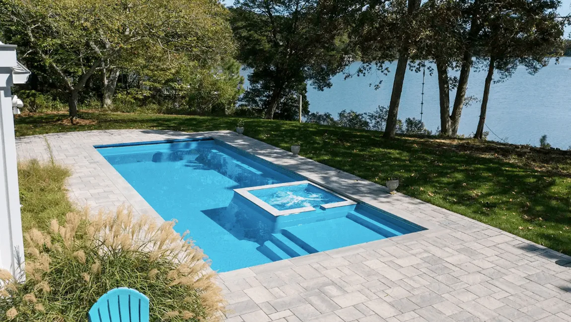 Imagine Pools Exquisite 40 in Reef Blue — pool installation near Queensbury, NY