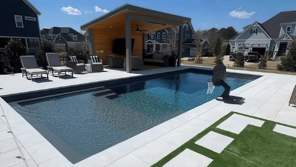 Imagine Pools Illusion 35 in Storm Grey — pool installation near Chestertown, NY